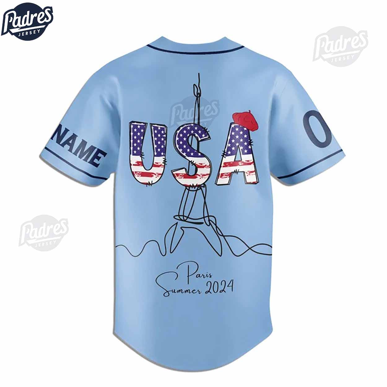Olympic Paris Team USA Custom Baseball Jersey - Padres Jersey Oasis: Elevate Your Baseball Style Game