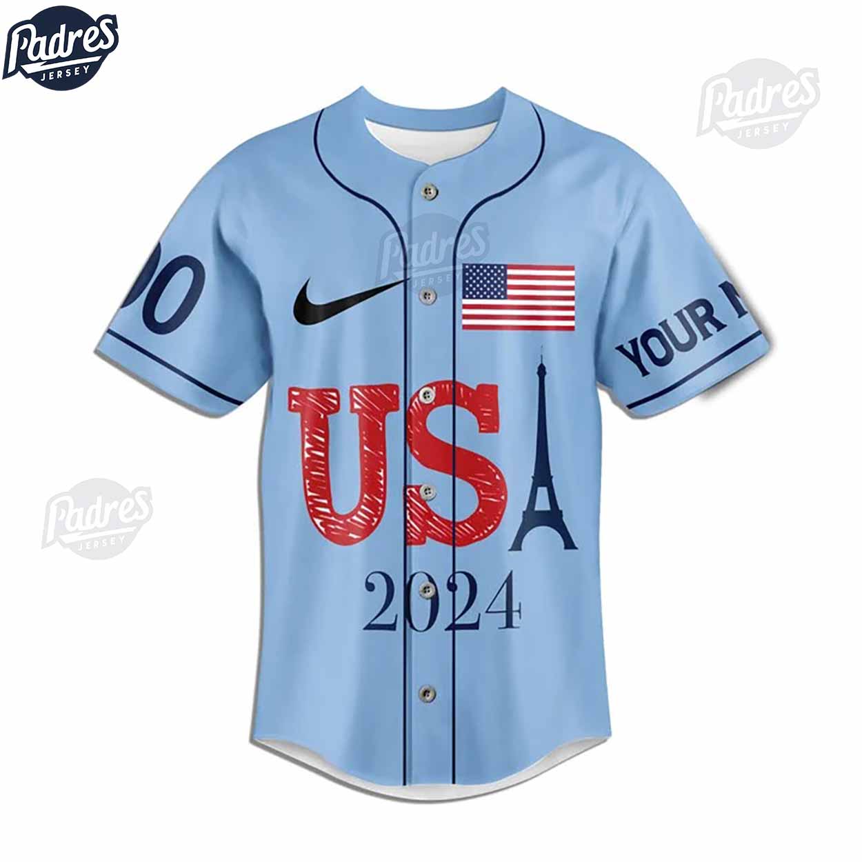 Olympic Paris Team USA Custom Baseball Jersey - Padres Jersey Oasis: Elevate Your Baseball Style Game