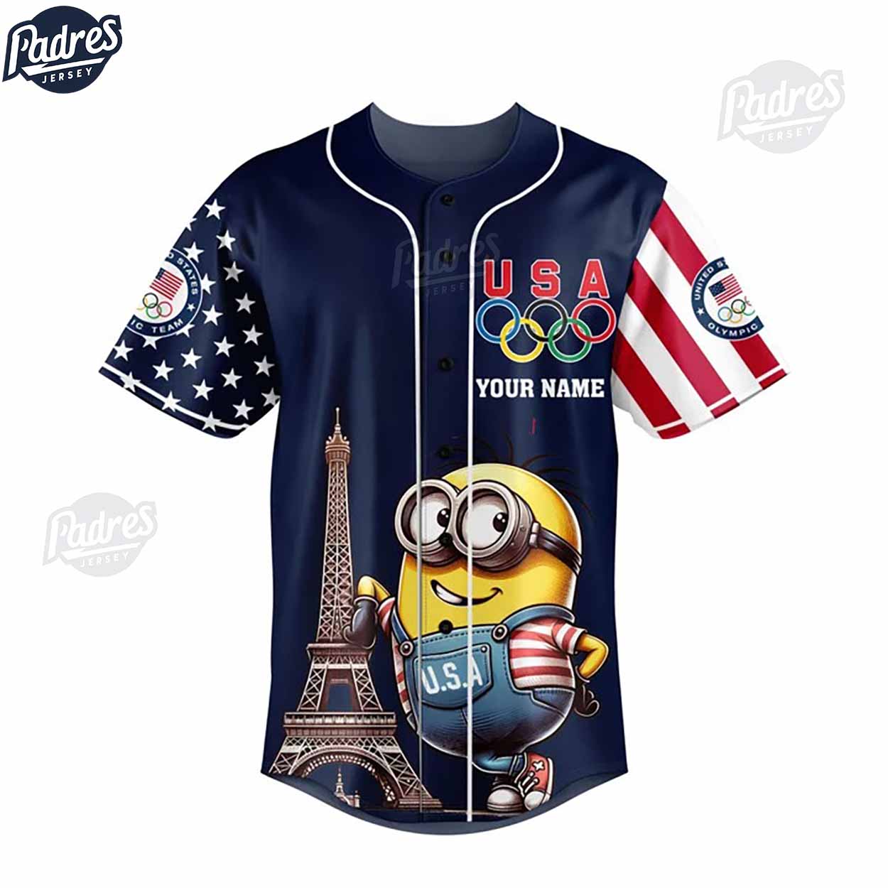 Olympic Paris Team USA Minion Custom Baseball Jersey - Padres Jersey Oasis: Elevate Your Baseball Style Game
