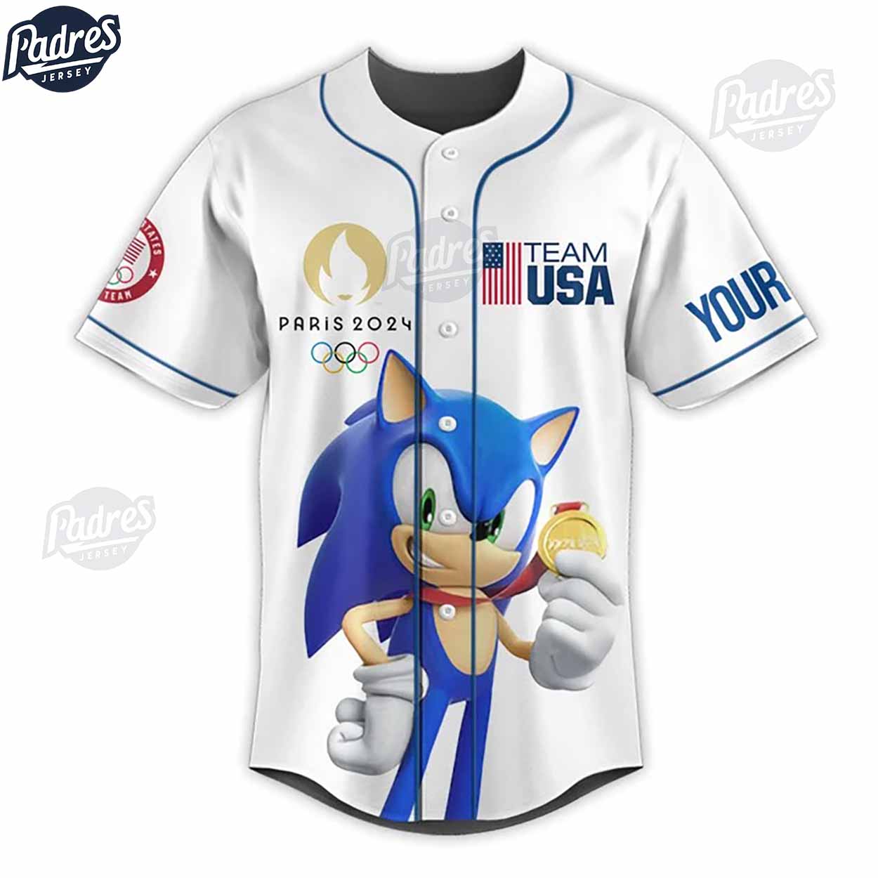 Olympic Paris Team USA Sonnic Custom Baseball Jersey - Padres Jersey Oasis: Elevate Your Baseball Style Game