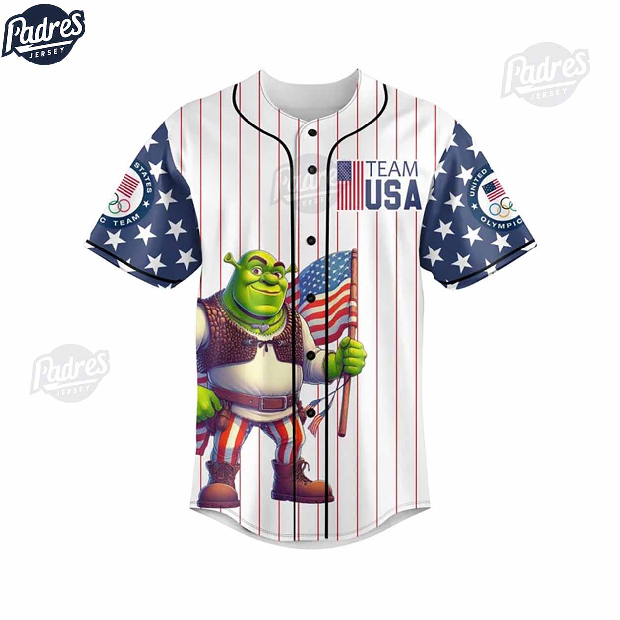 Olympic Team USA Custom Shrek Baseball Jersey - Padres Jersey Oasis: Elevate Your Baseball Style Game