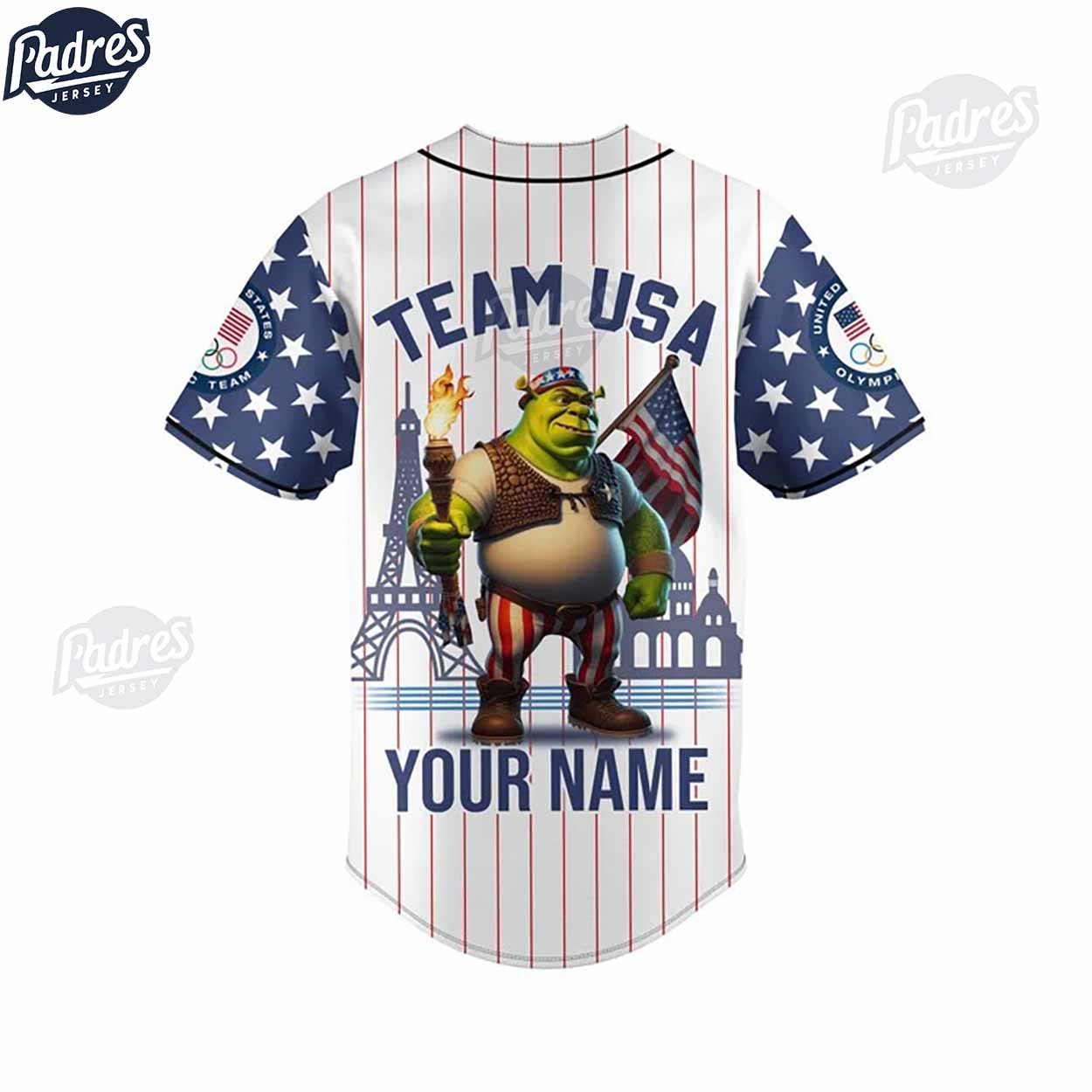 Olympic Team USA Custom Shrek Baseball Jersey - Padres Jersey Oasis: Elevate Your Baseball Style Game