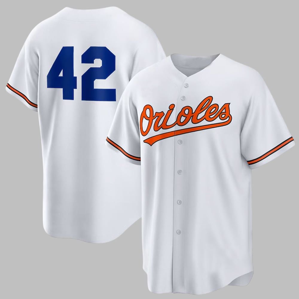Orioles Jackie Robinson 42 Day Jersey - Grishko.com