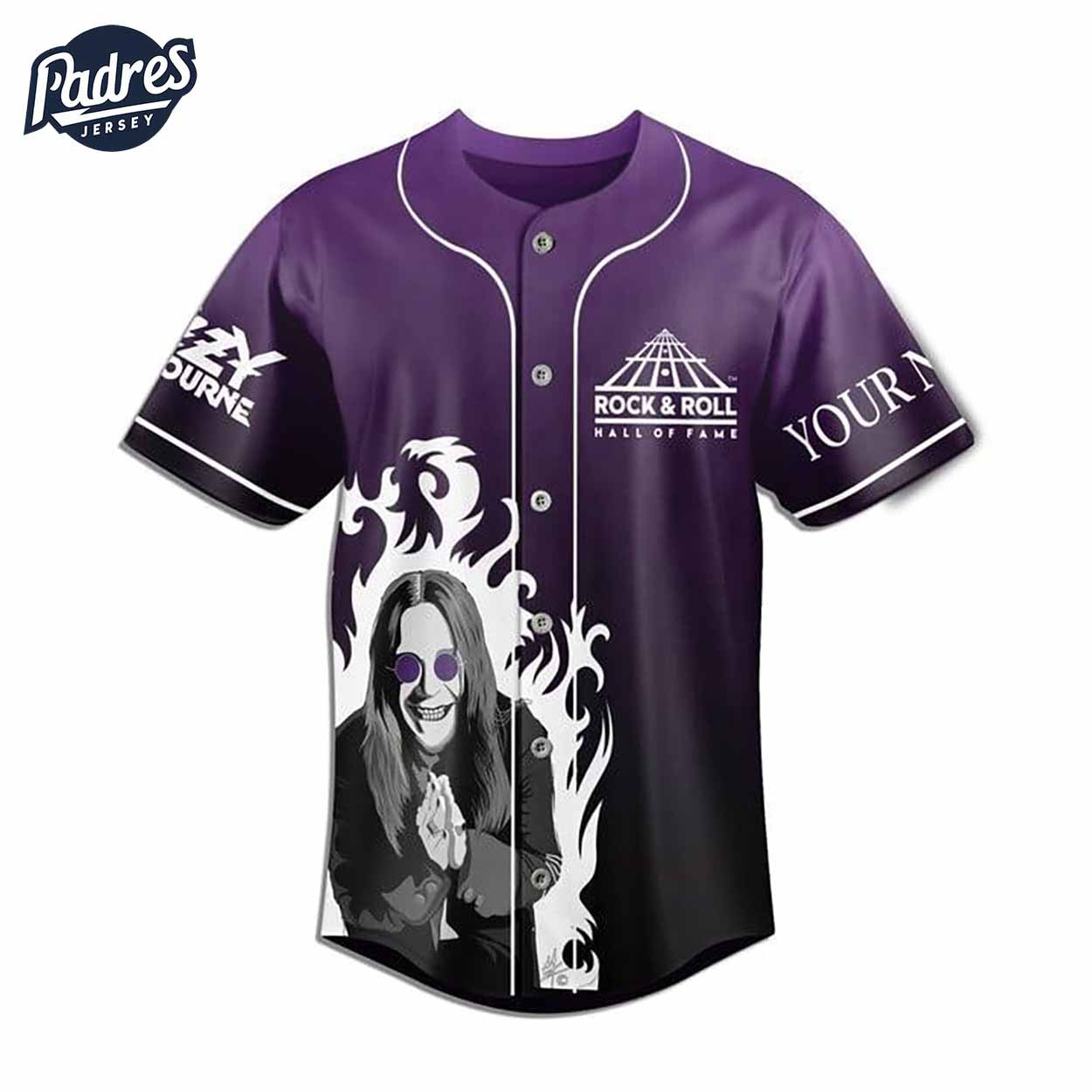 Ozzy Osbourne Rock And Roll Hall Of Fame Custom Baseball Jersey - Padres Jersey Oasis: Elevate Your Baseball Style Game