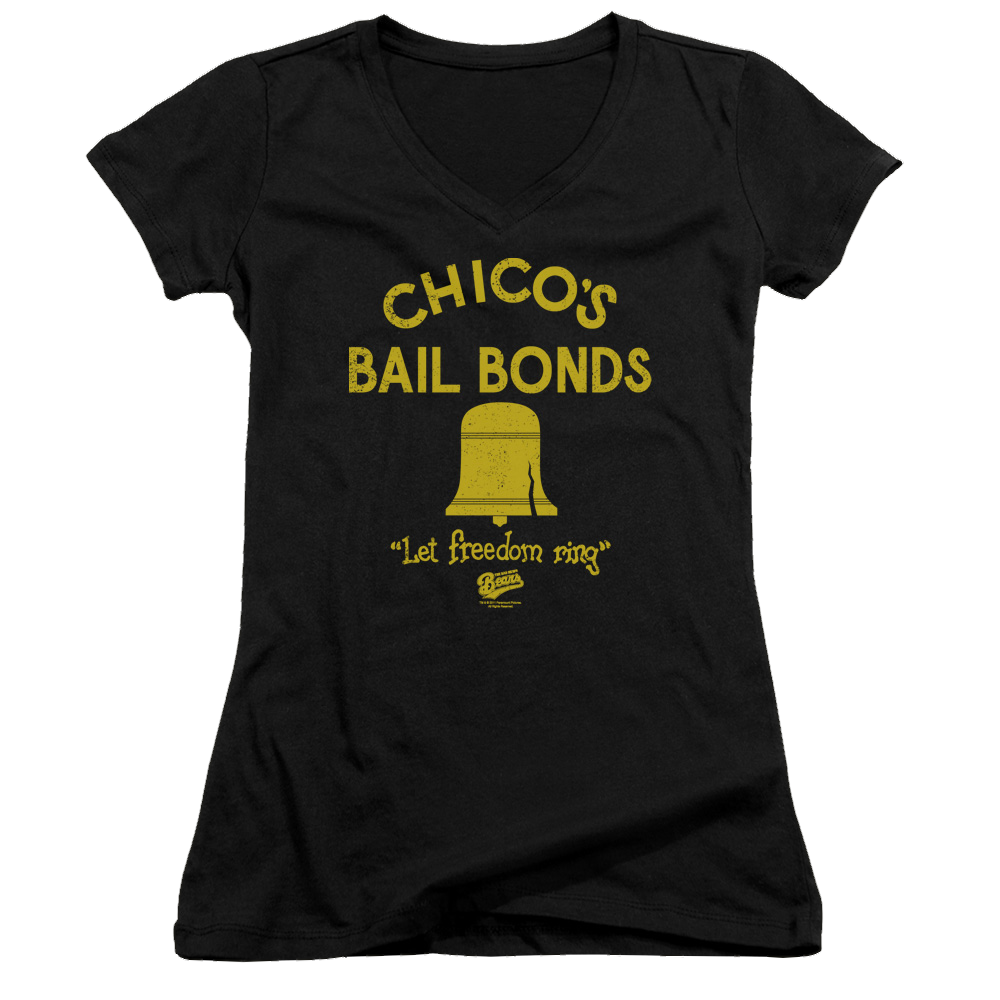 Bad News Bears Chicos Bail Bonds - Juniors V-Neck T-Shirt
