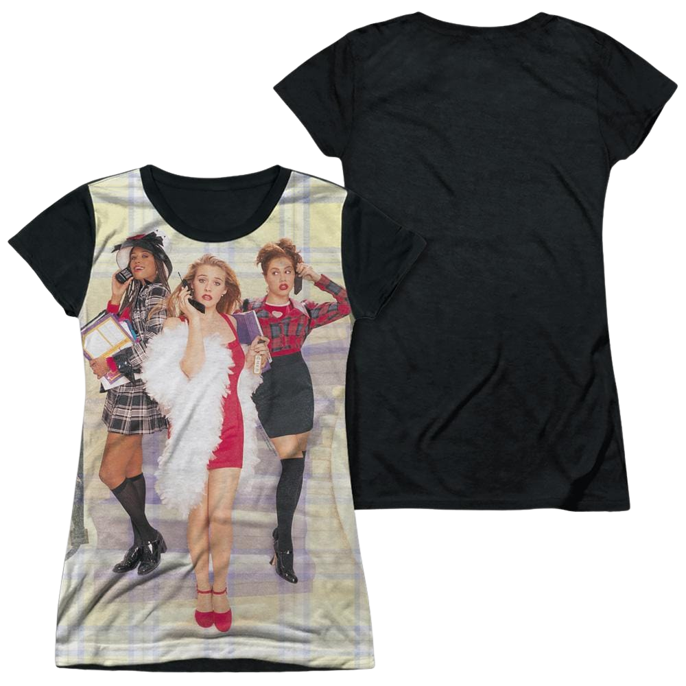 Clueless Clueless Plaid - Juniors Black Back T-Shirt