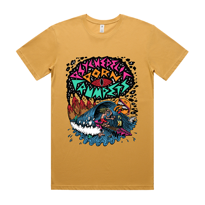 Psychedelic Porn Crumpets / Surf Tee (Mustard)