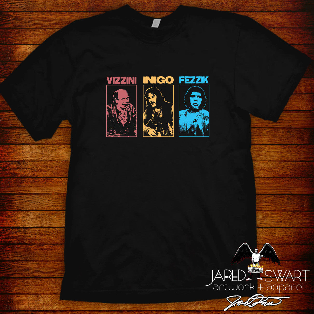 Vizzini Inigo Fezzik pop-art designer tee
