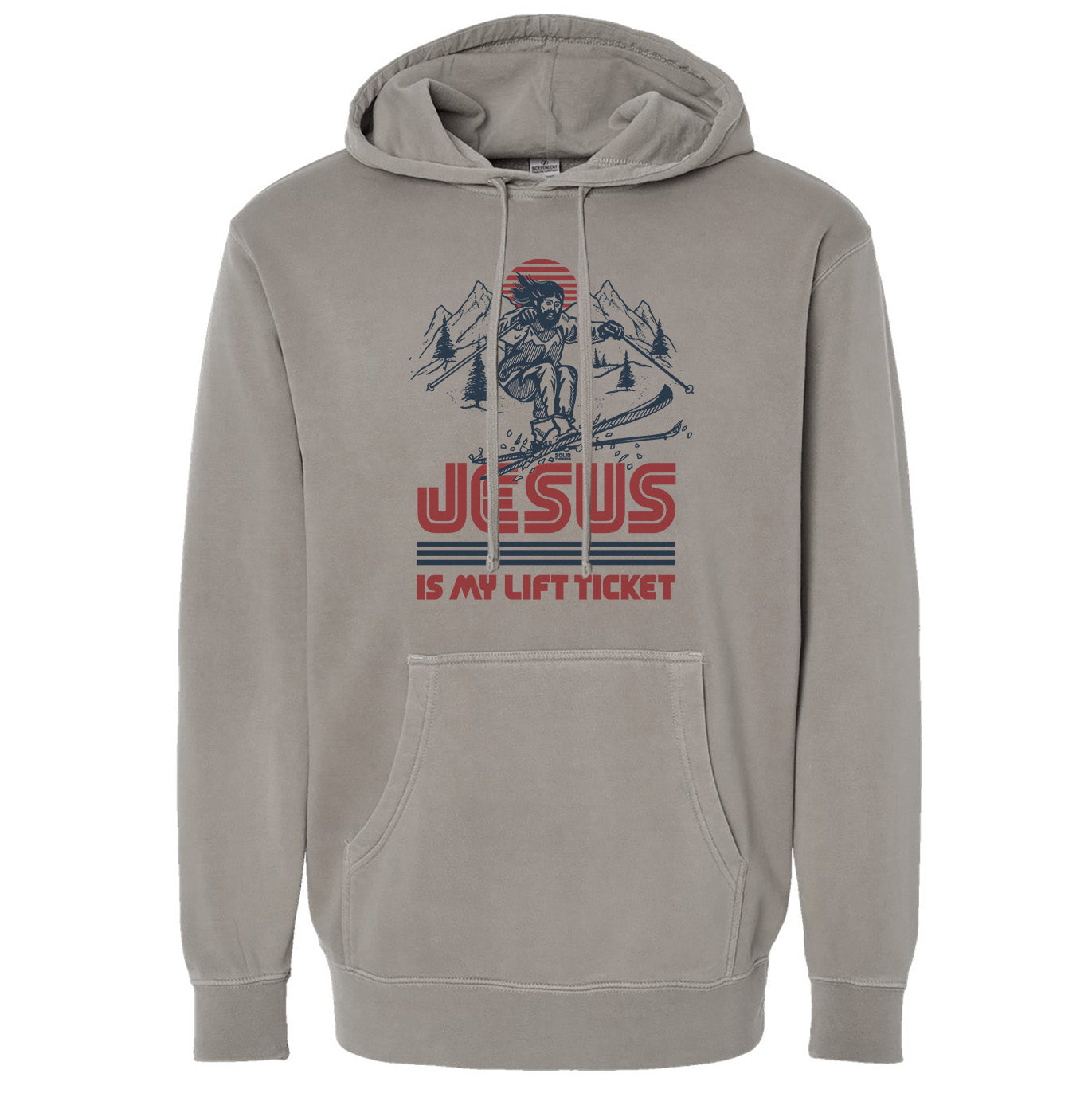 Jesus Is My Lift Ticket Vintage Wash Pullover Hoodie