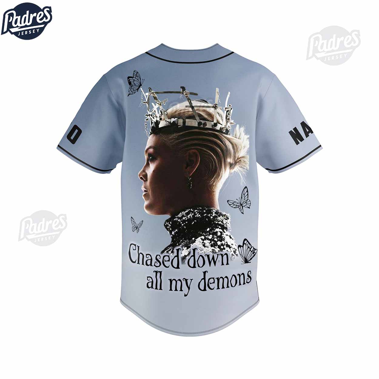 P!nk Revenge Custom Grey Baseball Jersey - Padres Jersey Oasis: Elevate Your Baseball Style Game