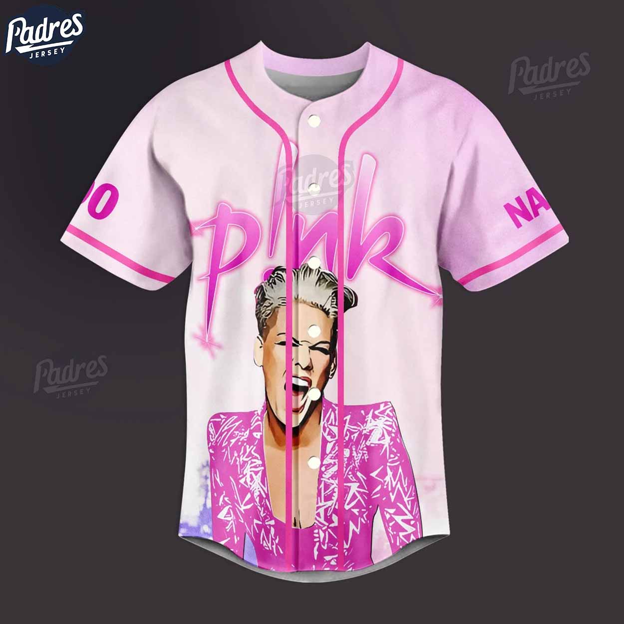 P!nk Summer Carnival Custom Baseball Jersey - Padres Jersey Oasis: Elevate Your Baseball Style Game