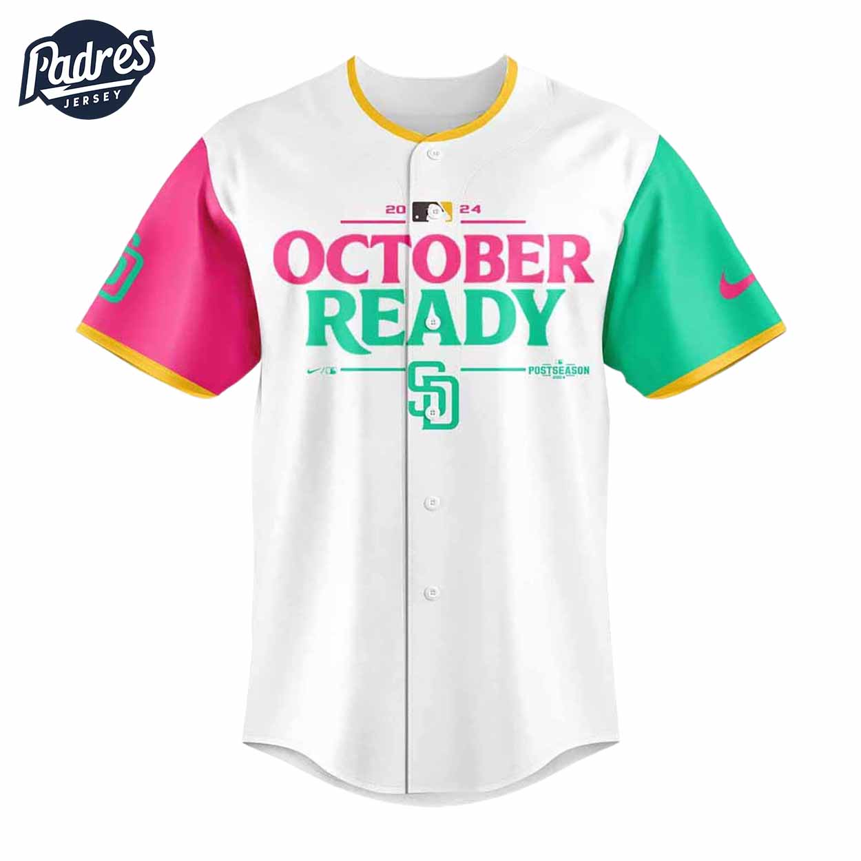 Padres San Diego Padres City October Ready Clinched Stripe Baseball Jersey - Padres Jersey Oasis: Elevate Your Baseball Style Game
