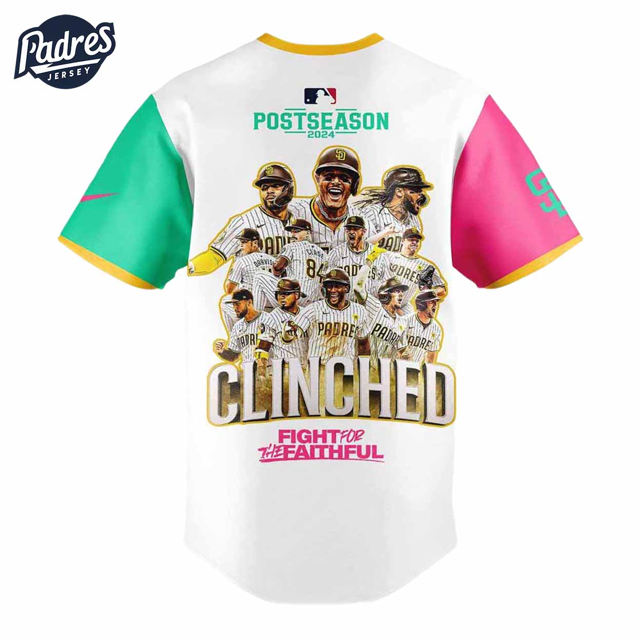 Padres San Diego Padres City October Ready Clinched Stripe Baseball Jersey - Padres Jersey Oasis: Elevate Your Baseball Style Game