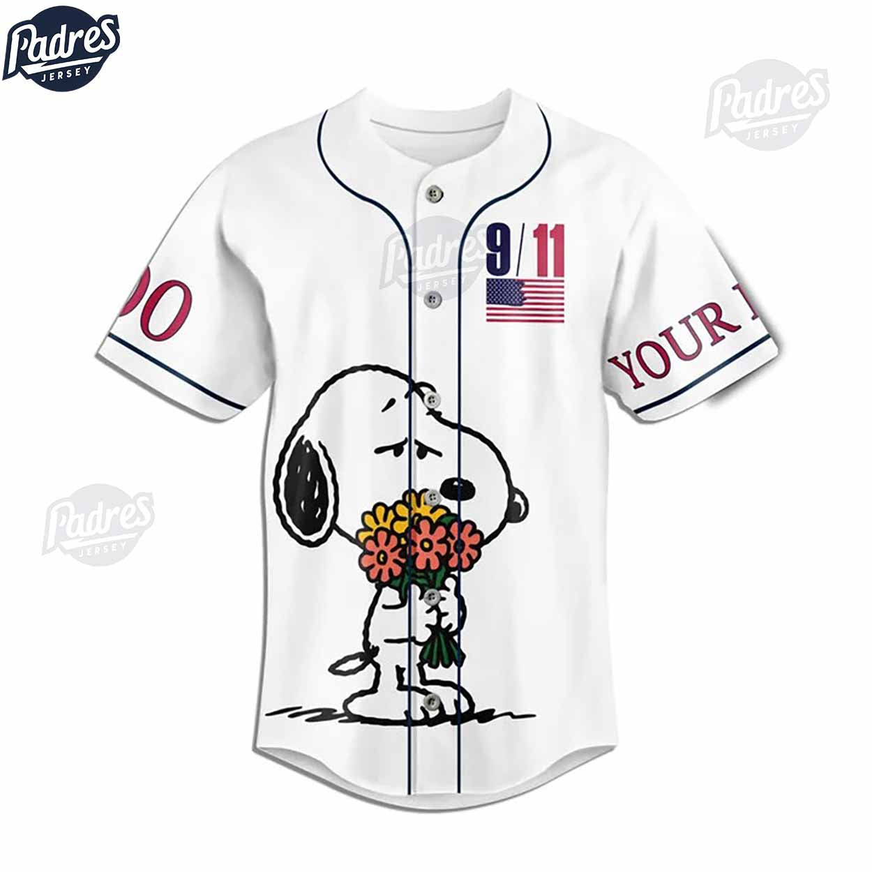 Patriot Day 9 11 Snoopy Baseball Jersey - Padres Jersey Oasis: Elevate Your Baseball Style Game
