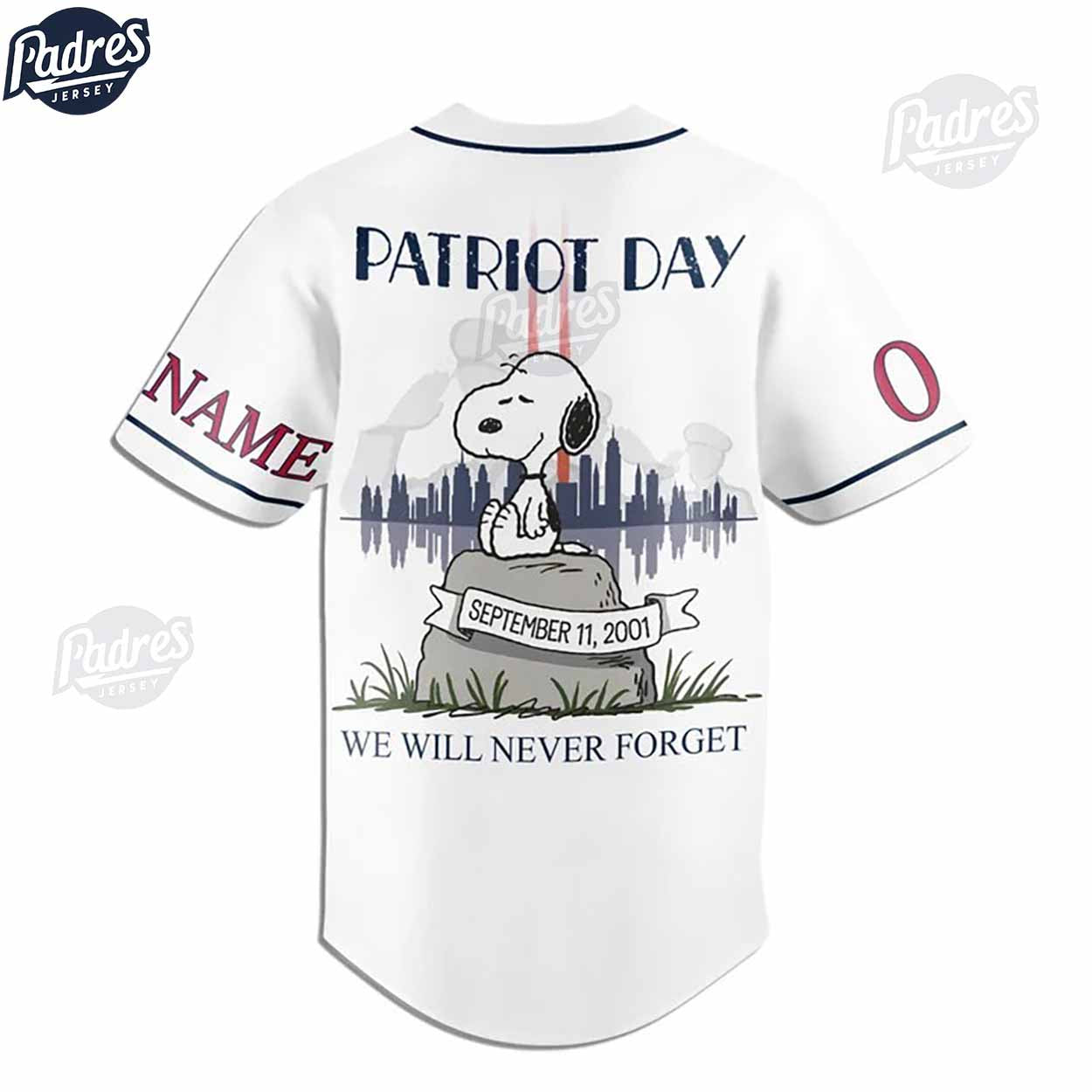 Patriot Day 9 11 Snoopy Baseball Jersey - Padres Jersey Oasis: Elevate Your Baseball Style Game