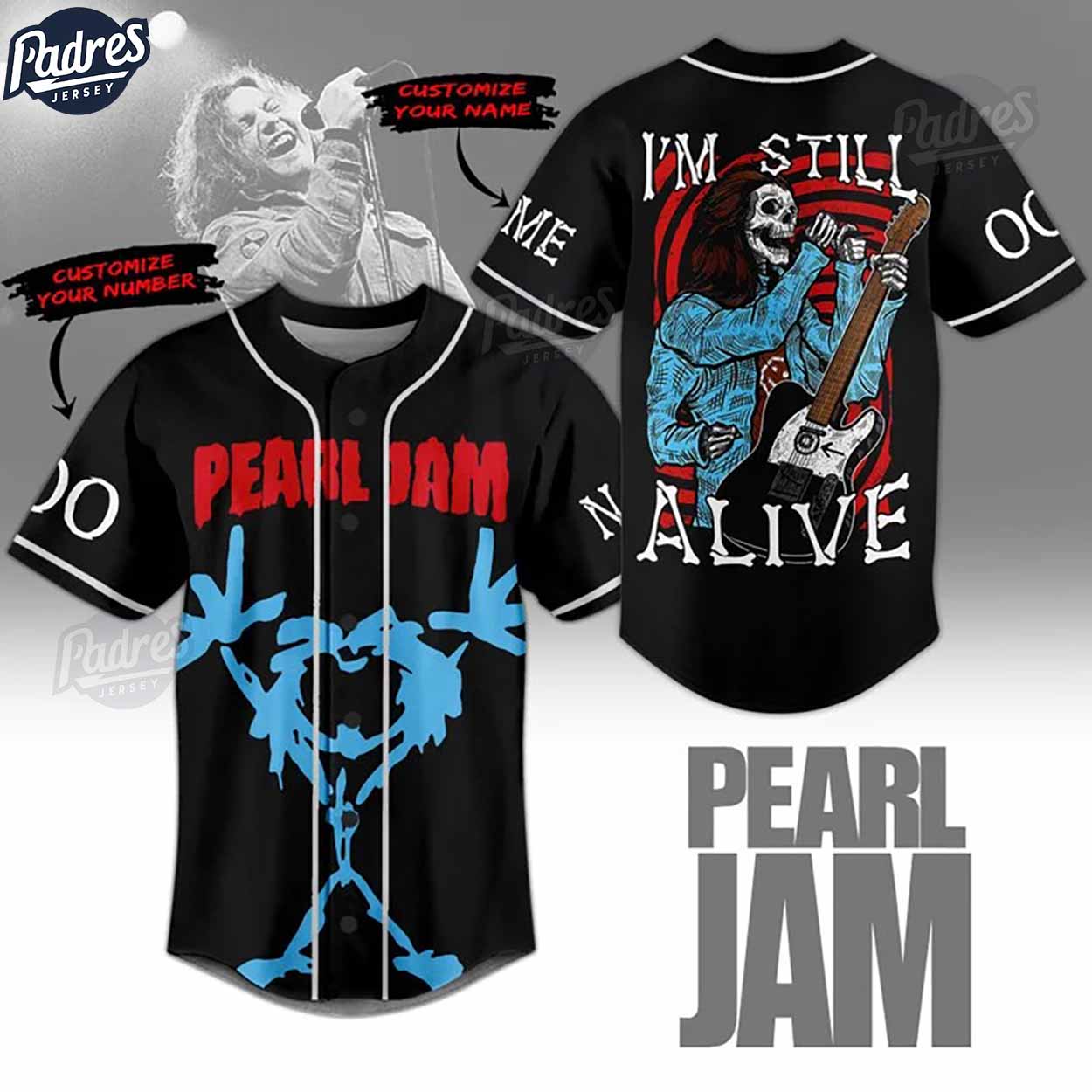 Pearl Jam Alive Custom Baseball Jersey - Padres Jersey Oasis: Elevate Your Baseball Style Game