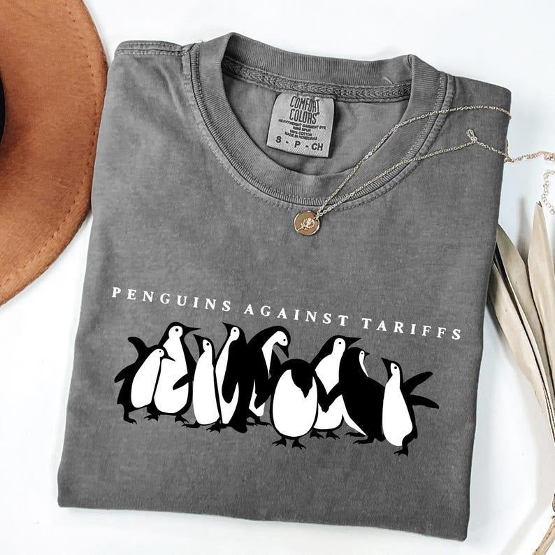 Penguins Against Tariffs Shirt, Resist Tariffs Shirt, Resistance Tee, Anti MAGA Protest Shirt