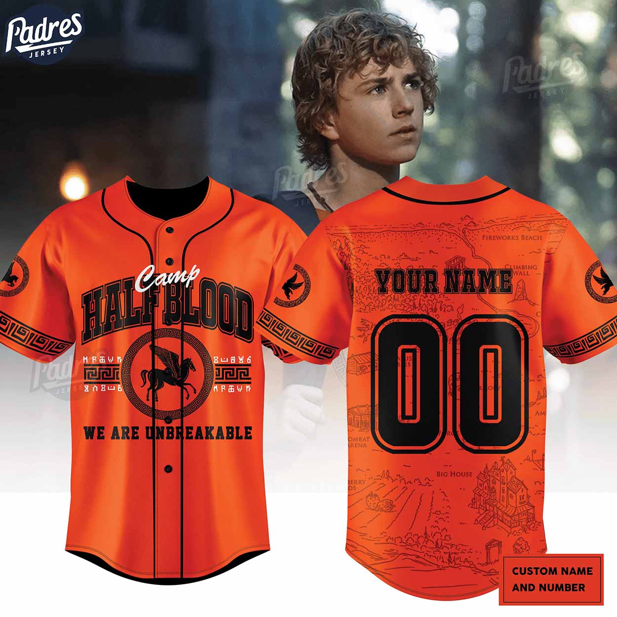 Percy Jackson Camp Half Blood Custom Baseball Jersey - Padres Jersey Oasis: Elevate Your Baseball Style Game