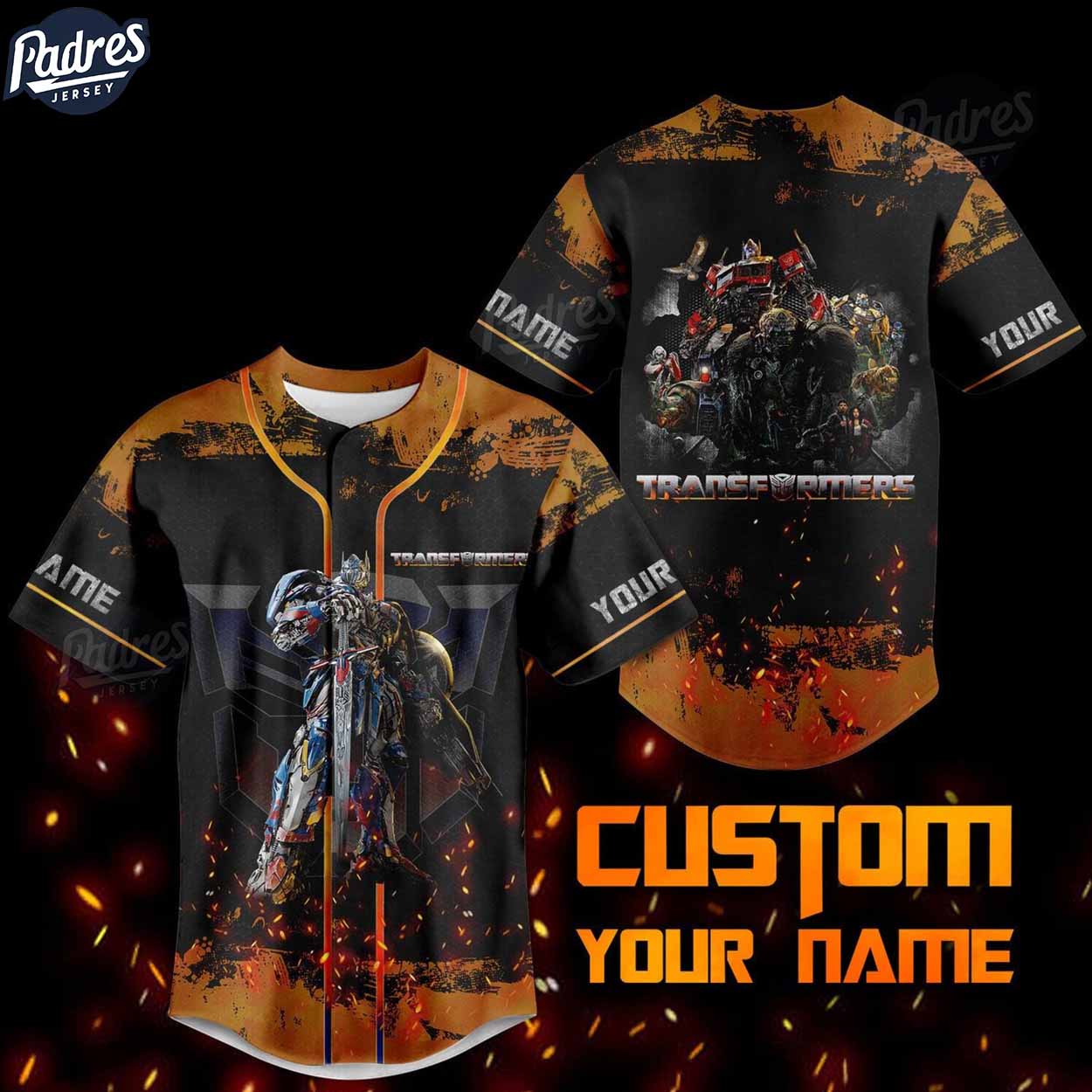 Personalized Autobot Transformer Baseball Jersey Style - Padres Jersey Oasis: Elevate Your Baseball Style Game