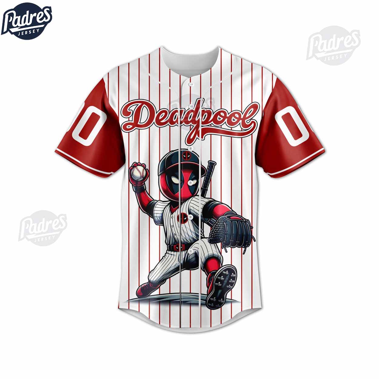Personalized Deadpool Baseball Jersey - Padres Jersey Oasis: Elevate Your Baseball Style Game