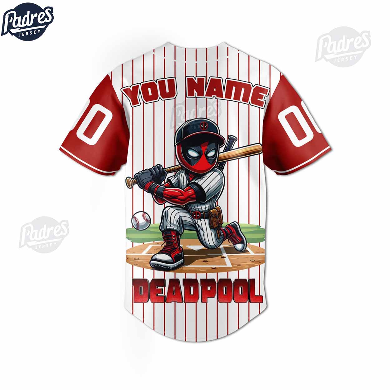 Personalized Deadpool Baseball Jersey - Padres Jersey Oasis: Elevate Your Baseball Style Game