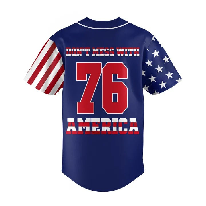 Personalized Don't Mess With America Deadpool Baseball Jersey - Padres Jersey Oasis: Elevate Your Baseball Style Game
