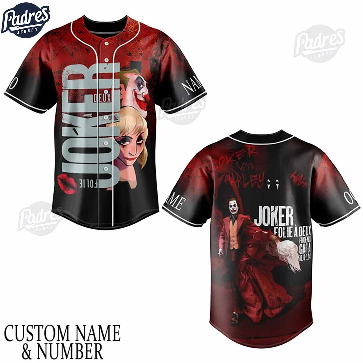 Personalized Joker Folie à Deux 2024 Baseball Jersey - Padres Jersey Oasis: Elevate Your Baseball Style Game