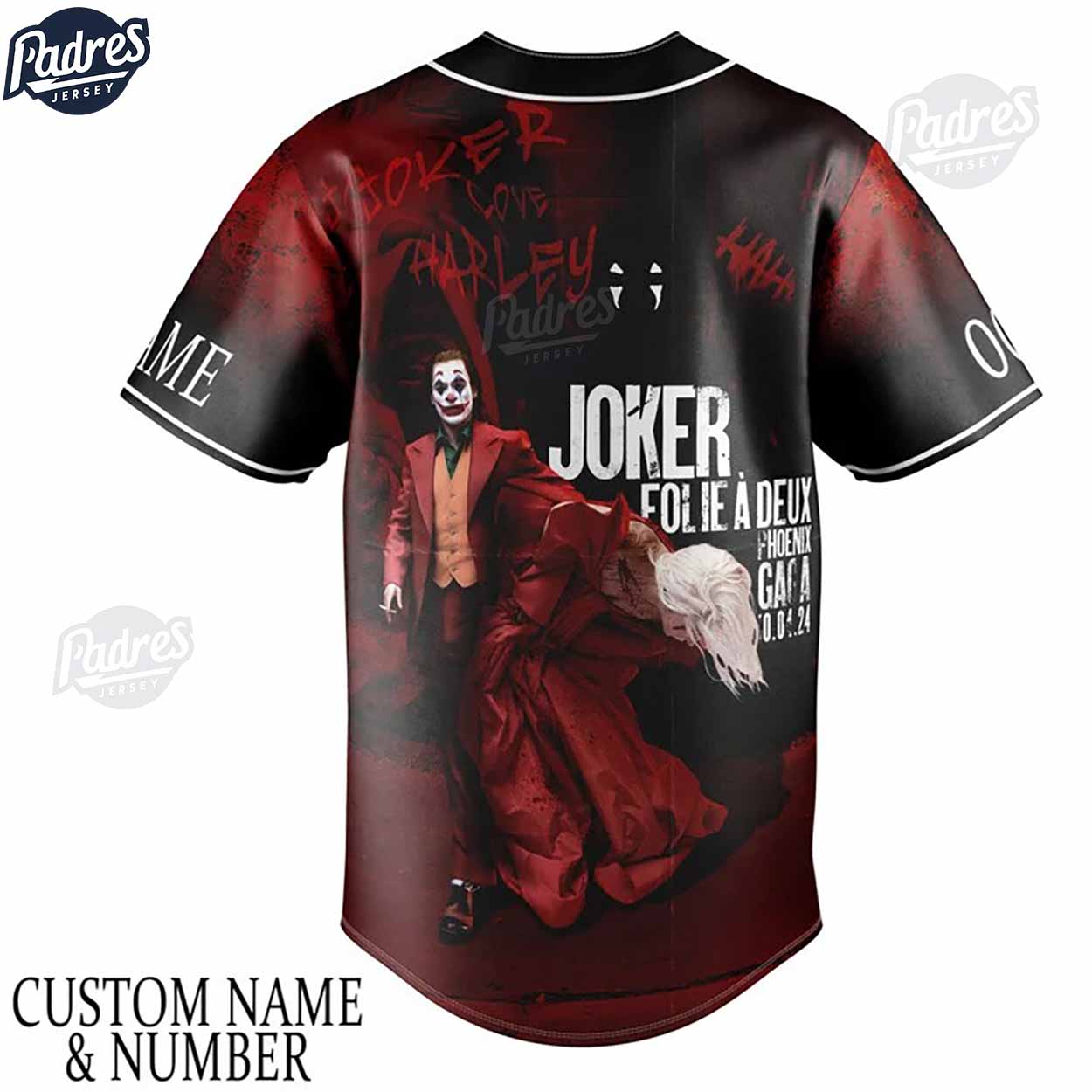 Personalized Joker Folie à Deux 2024 Baseball Jersey - Padres Jersey Oasis: Elevate Your Baseball Style Game