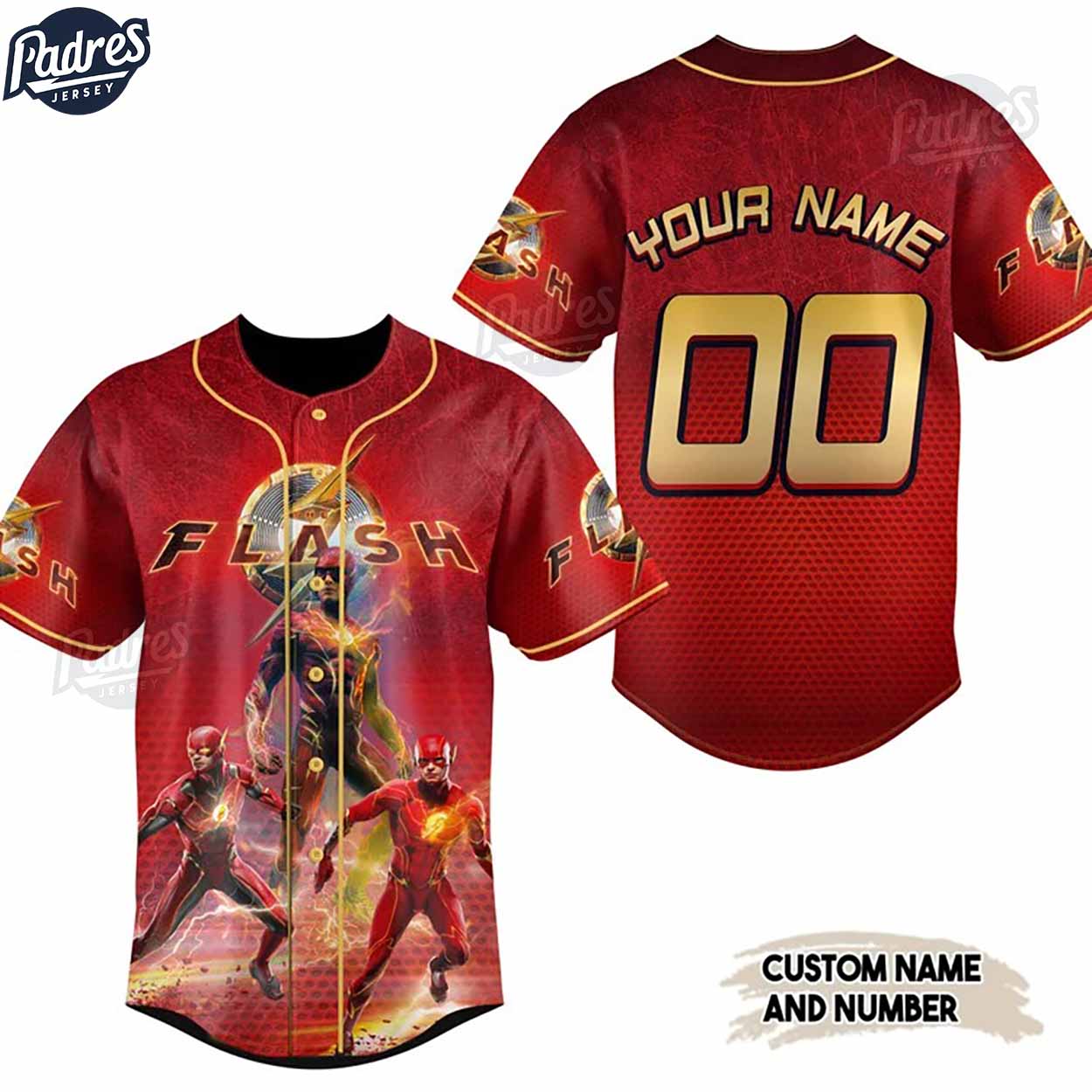 Personalized Movie The Flash Baseball Jersey - Padres Jersey Oasis: Elevate Your Baseball Style Game