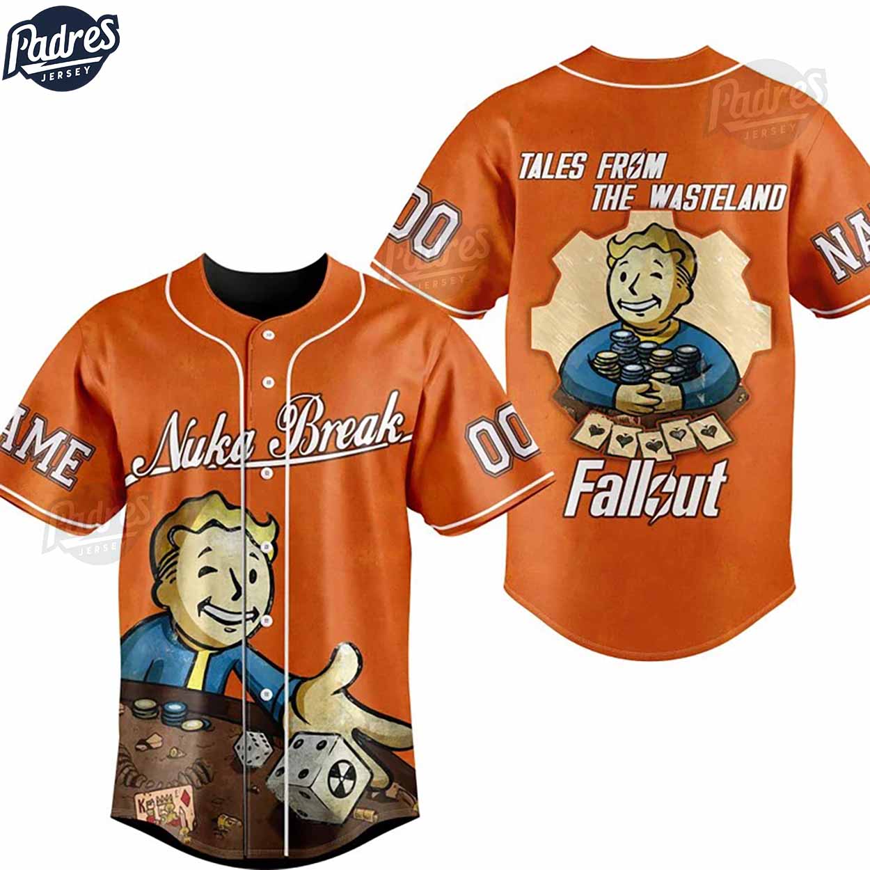 Personalized Nuka Break Tales From The Wasteland Fallout Baseball Jersey - Padres Jersey Oasis: Elevate Your Baseball Style Game