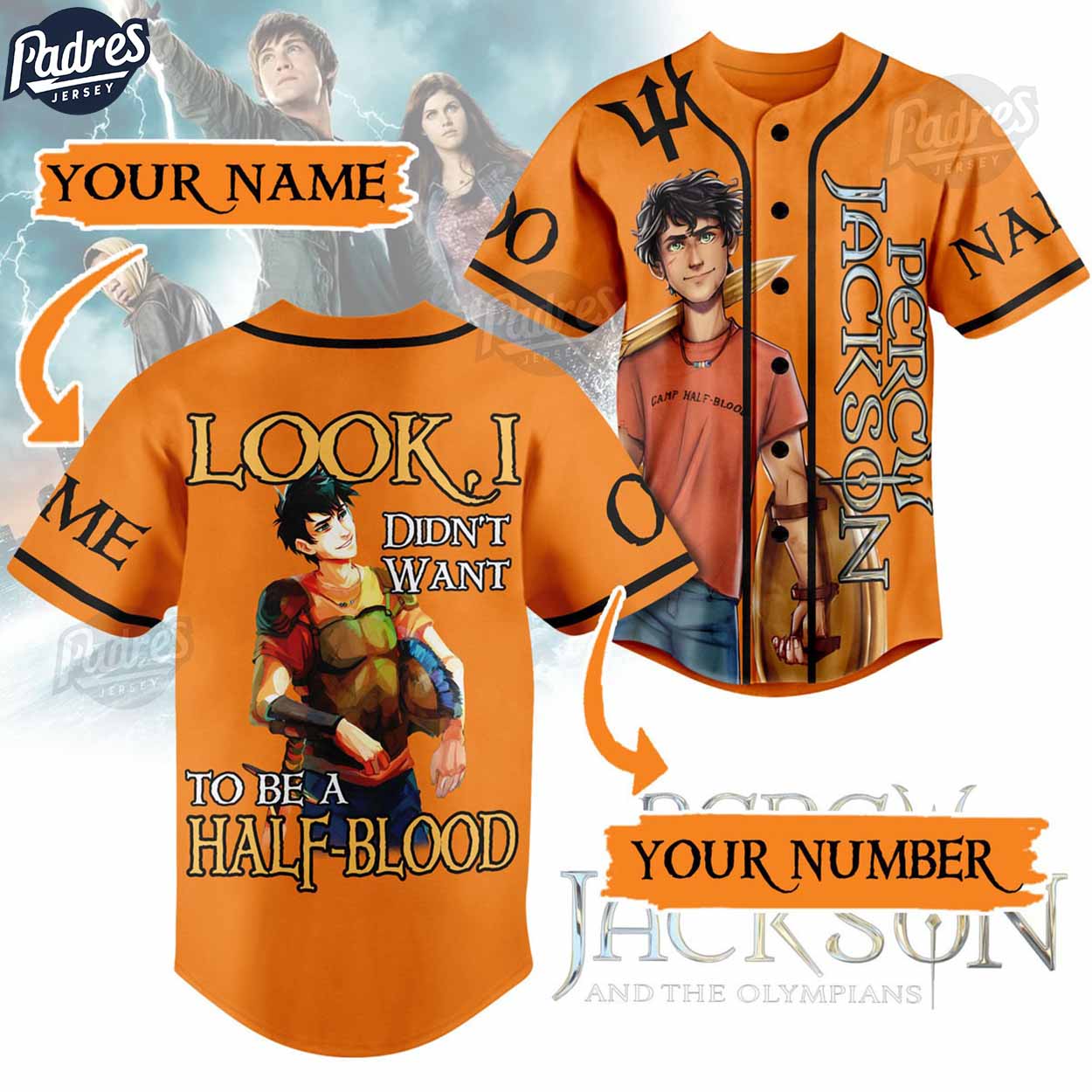 Personalized Percy Jackson Baseball Jersey Style - Padres Jersey Oasis: Elevate Your Baseball Style Game