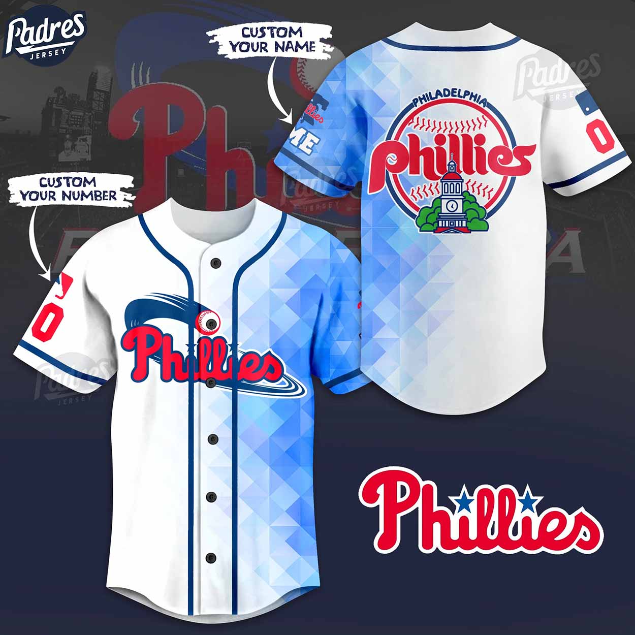Personalized Philadelphia Phillies Baseball Jersey Gift For Fan - Padres Jersey Oasis: Elevate Your Baseball Style Game