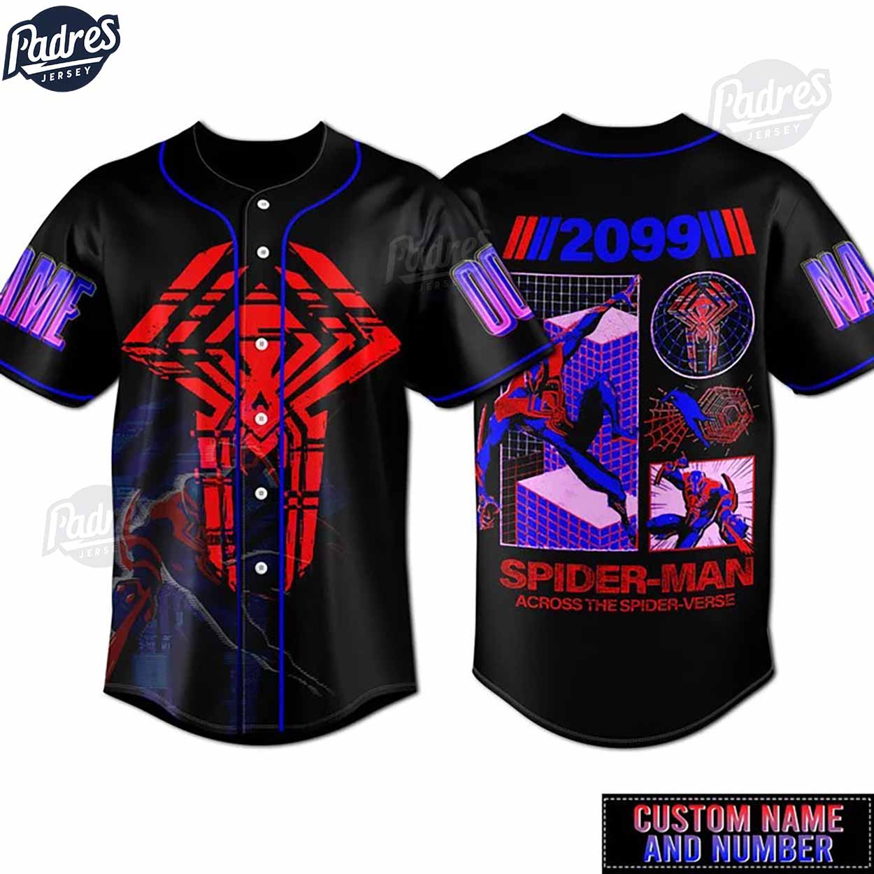 Personalized Spider-Man Across The Spider-Verse Baseball Jersey - Padres Jersey Oasis: Elevate Your Baseball Style Game