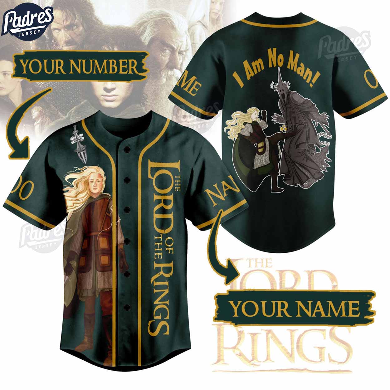 Personalized The Lord Of The Rings Baseball Jersey Style - Padres Jersey Oasis: Elevate Your Baseball Style Game