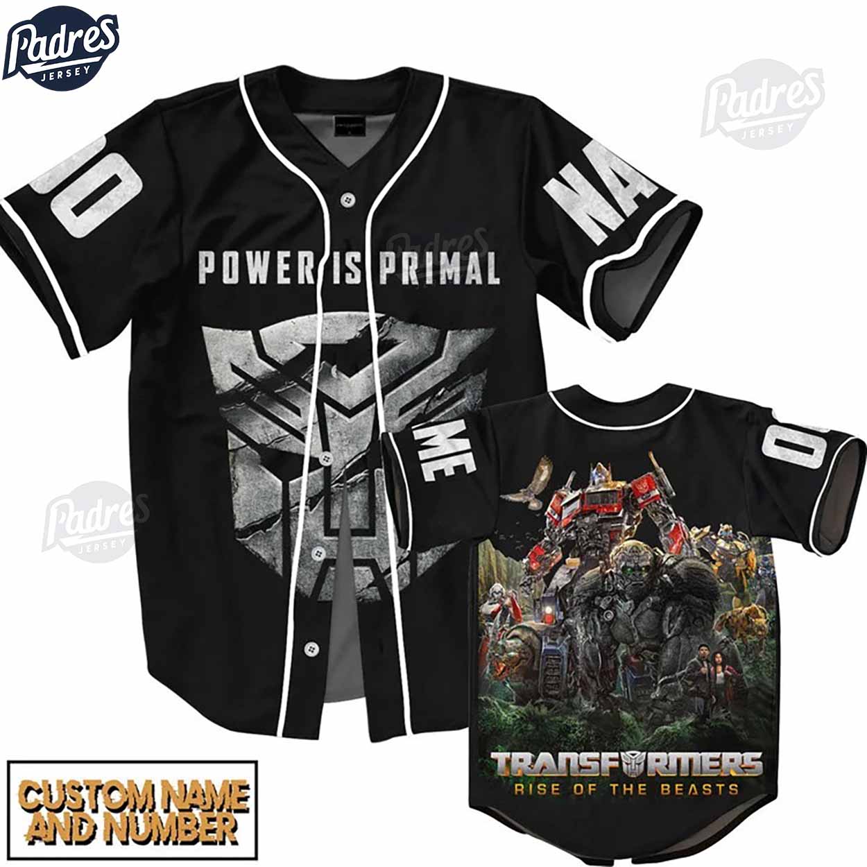 Personalized Transformer Rise Of The Beast Baseball Jersey - Padres Jersey Oasis: Elevate Your Baseball Style Game
