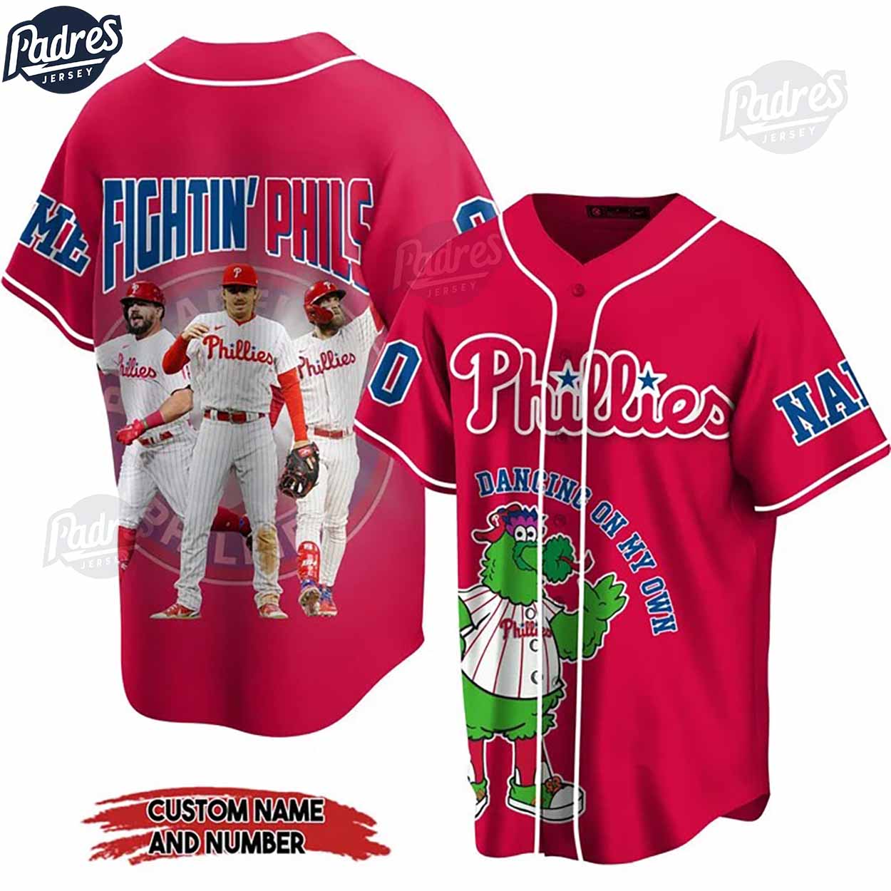 Philadelphia Phillies Dancing On My Own Custom Baseball Jersey - Padres Jersey Oasis: Elevate Your Baseball Style Game