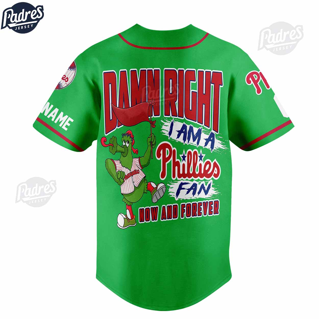 Philadelphia Phillies Green Custom Baseball Jersey Style - Padres Jersey Oasis: Elevate Your Baseball Style Game