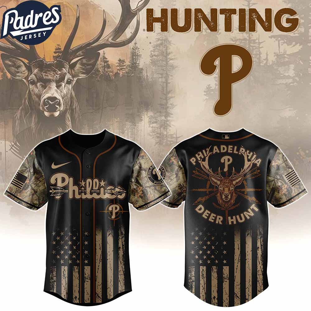Philadelphia Phillies MLB X Deer Hunting Personalized Baseball Jersey - Padres Jersey Oasis: Elevate Your Baseball Style Game