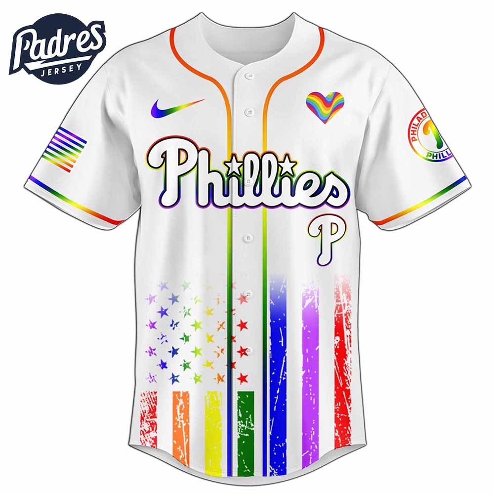 Philadelphia Phillies MLB x Happy Pride Month Baseball Jersey - Padres Jersey Oasis: Elevate Your Baseball Style Game