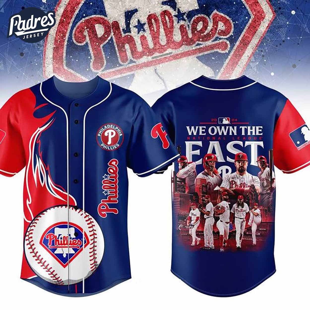Philadelphia Phillies We Own The East MLB Baseball Jersey - Padres Jersey Oasis: Elevate Your Baseball Style Game