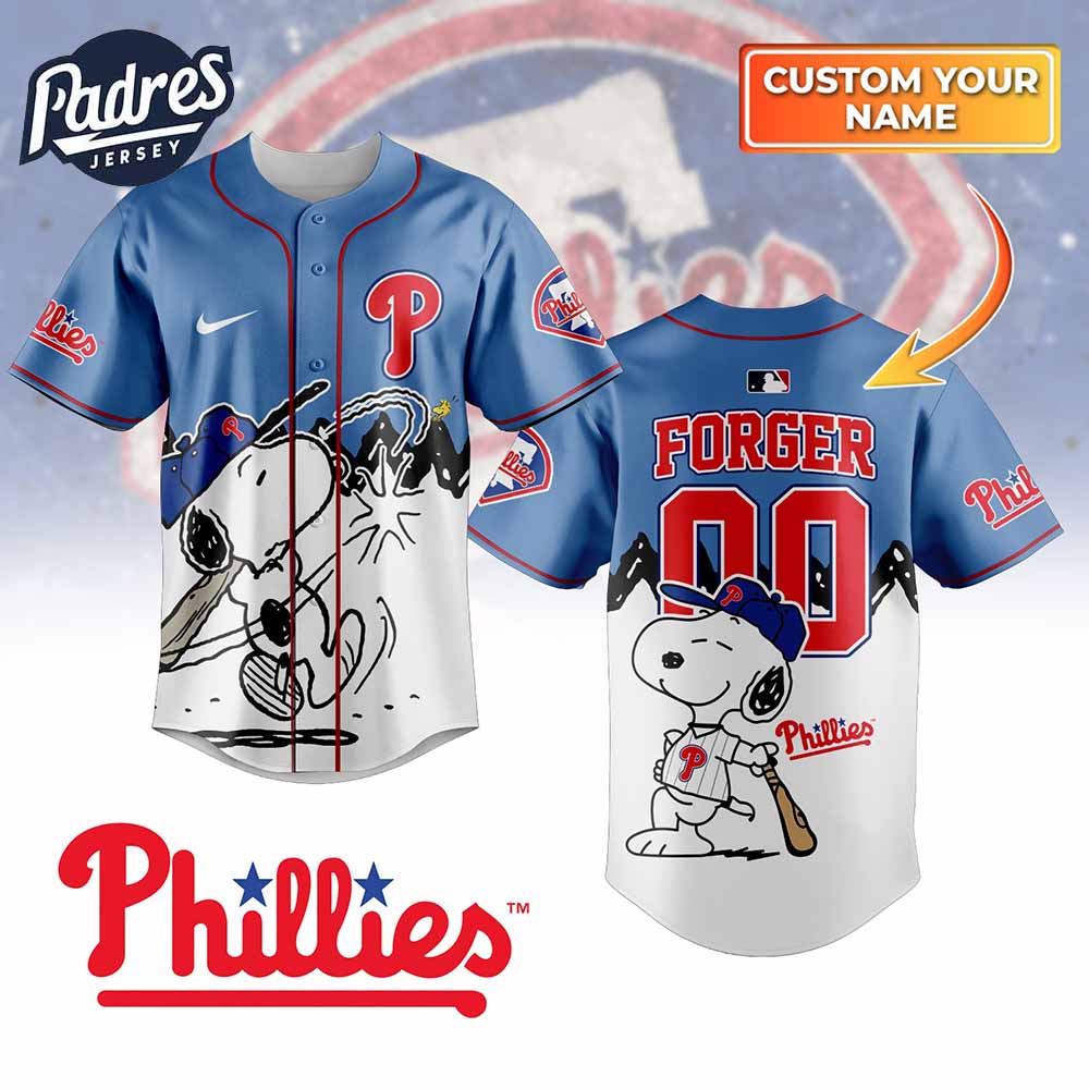 Philadelphia Phillies x Peanuts Personalized Baseball Jersey For Fans 2025 - Padres Jersey Oasis: Elevate Your Baseball Style Game