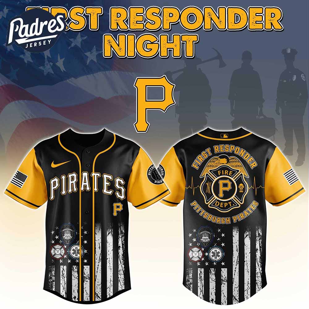 Pittsburgh Pirates MLB x First Responders Baseball Jersey - Padres Jersey Oasis: Elevate Your Baseball Style Game