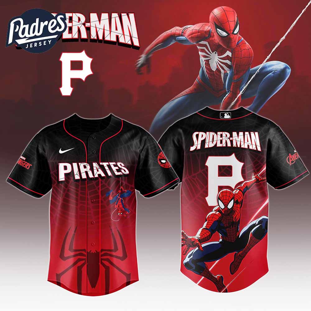 Pittsburgh Pirates MLB x Spider Man Game Night Baseball Jersey Outfit - Padres Jersey Oasis: Elevate Your Baseball Style Game