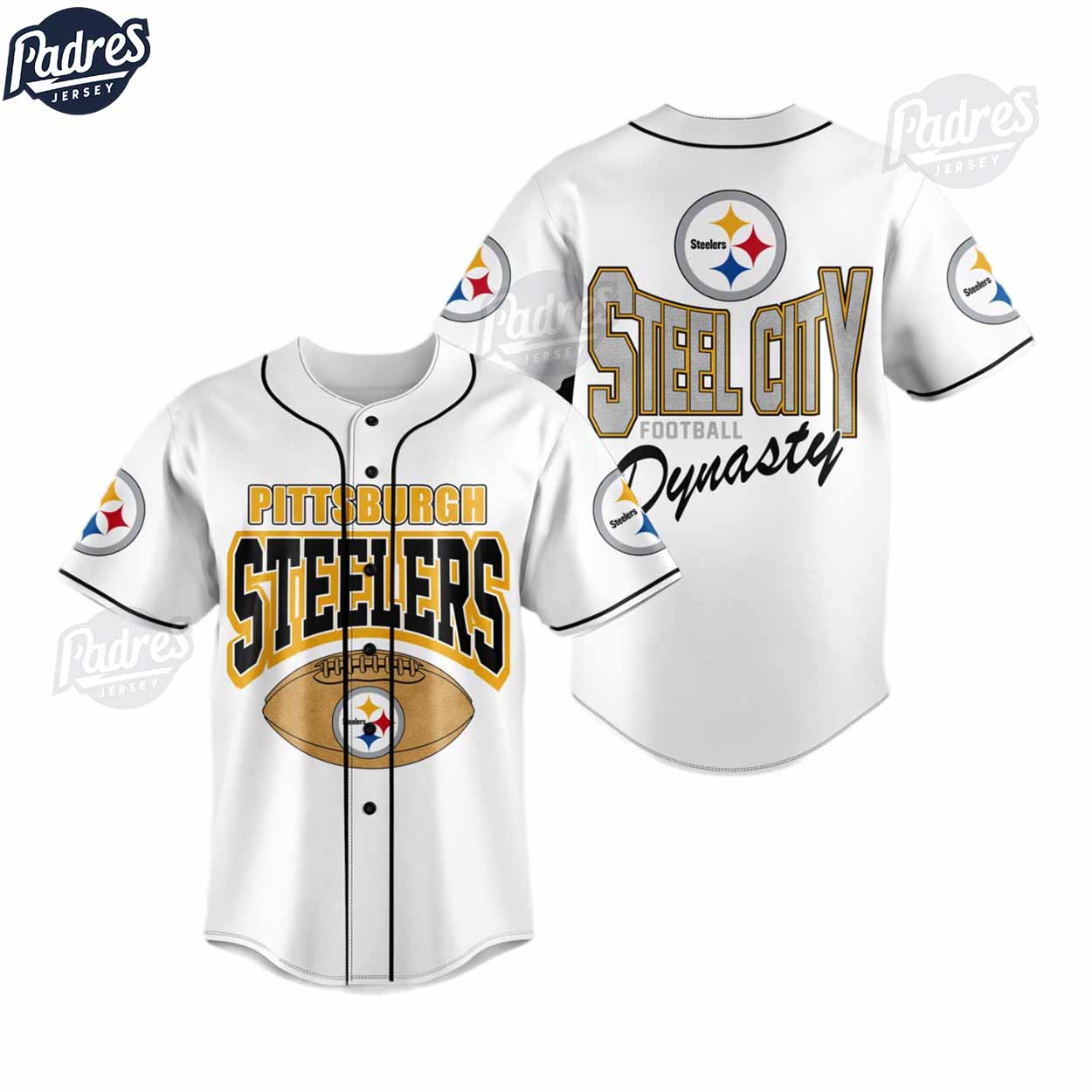 Pittsburgh Steelers Steel City Football Baseball Jersey Outfit - Padres Jersey Oasis: Elevate Your Baseball Style Game