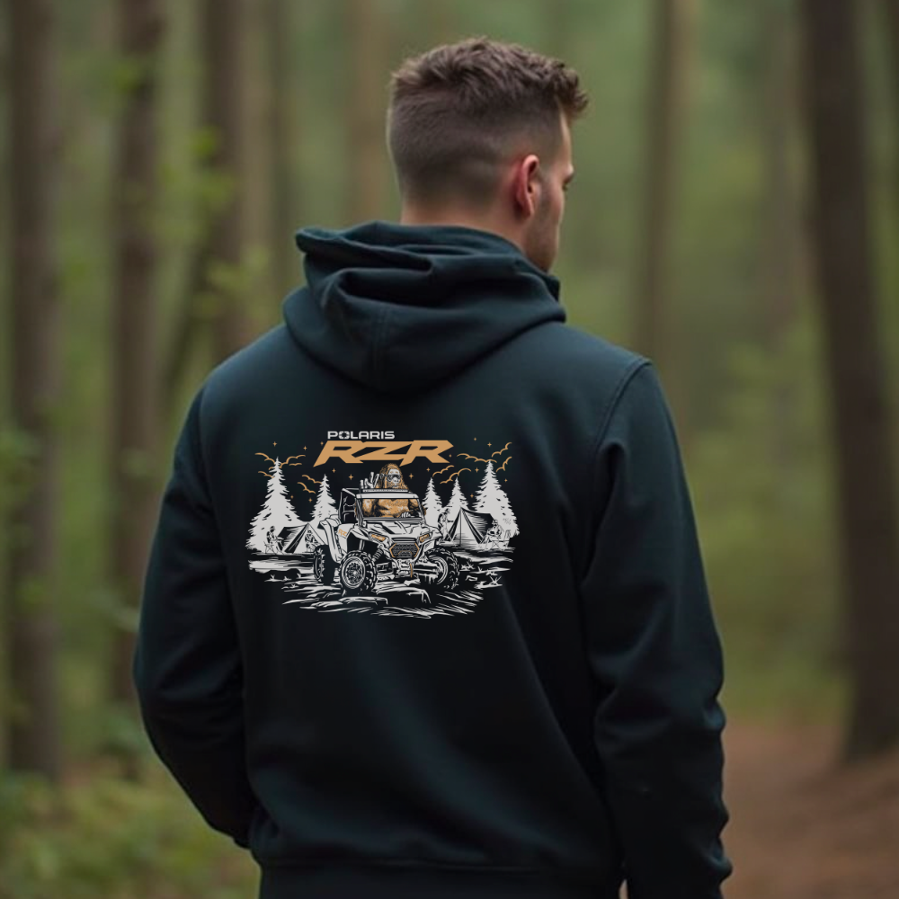 Polaris RZR Bigfoot Camping Peace-Out Zip-Up Hoodie