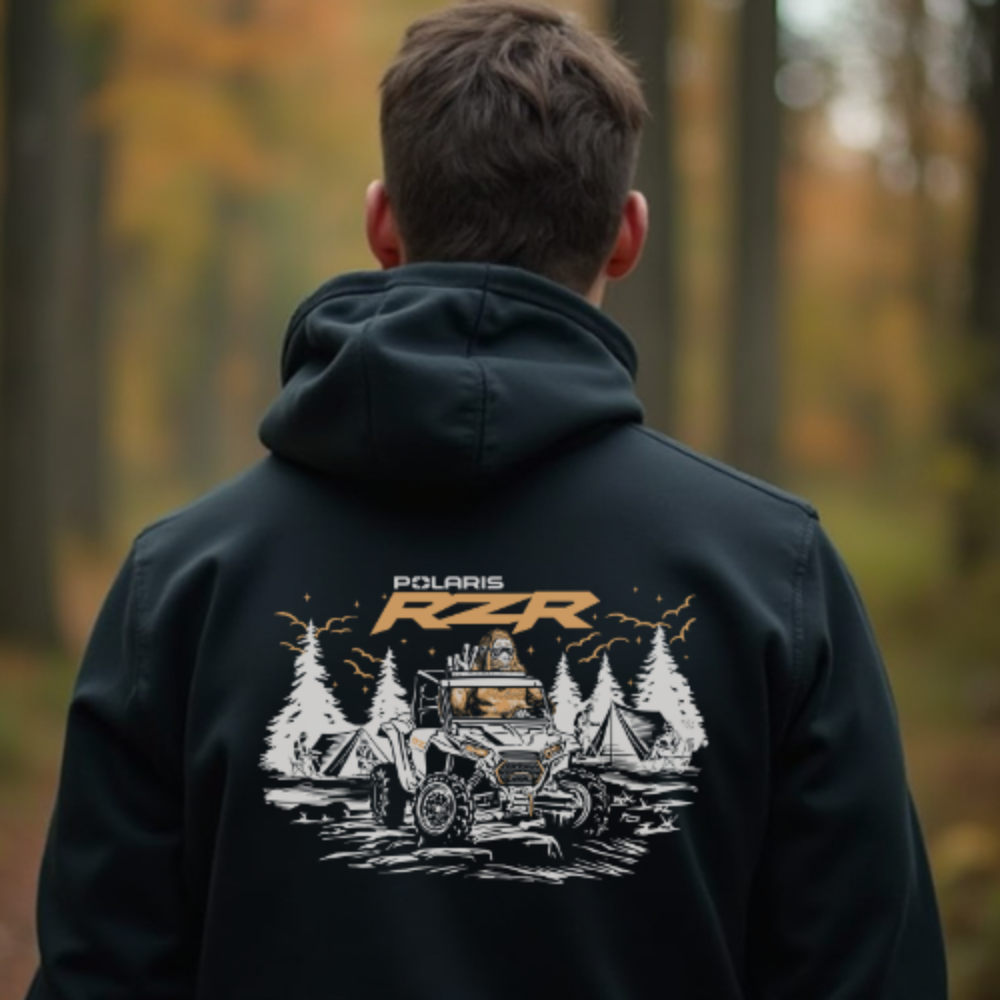 Polaris RZR Bigfoot Camping Peace-Out Zip-Up Hoodie