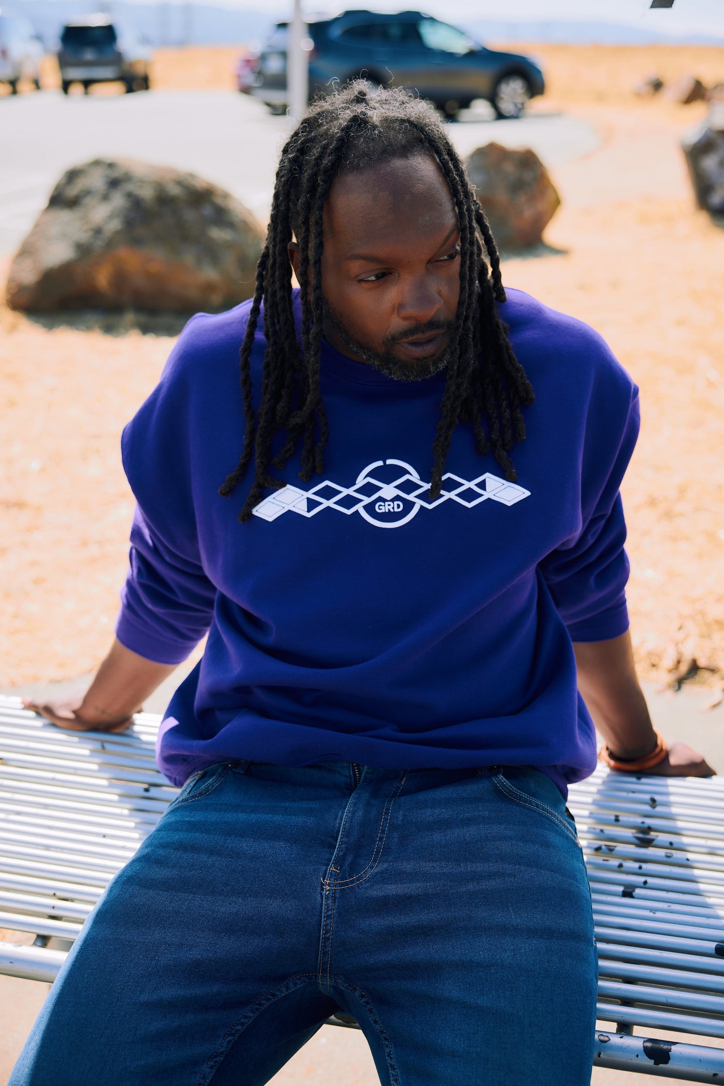 UNDER NIGHT IN-BIRTH - 'GRD' Crew Neck Sweatshirt - Purple