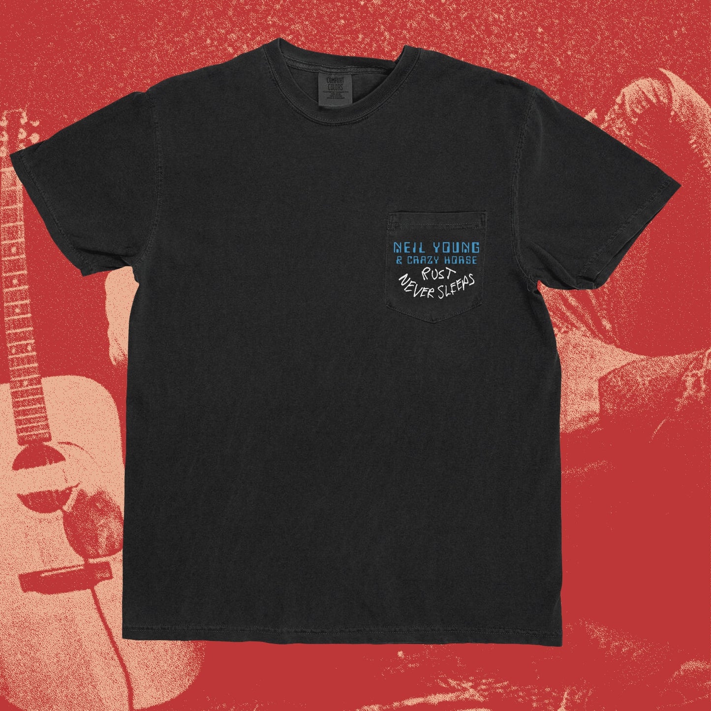 RUST NEVER SLEEPS - POCKET TEE