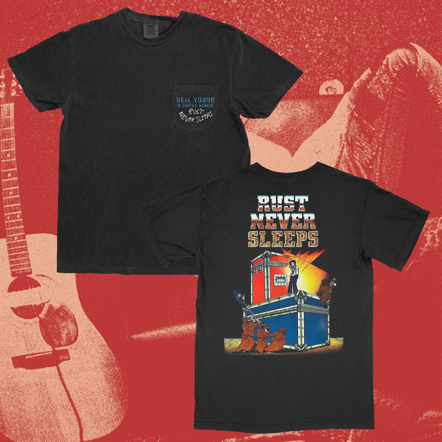 RUST NEVER SLEEPS - POCKET TEE