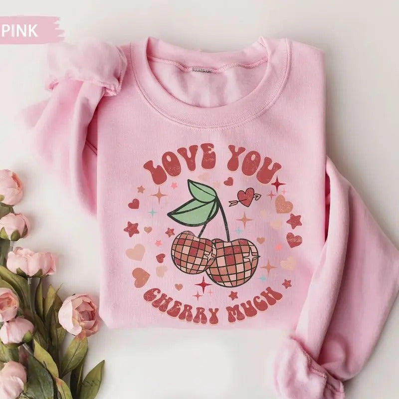 Retro Valentine Groovy Sweatshirt, Valentine Sweatshirt, Valentine Gifts, Gift For Her